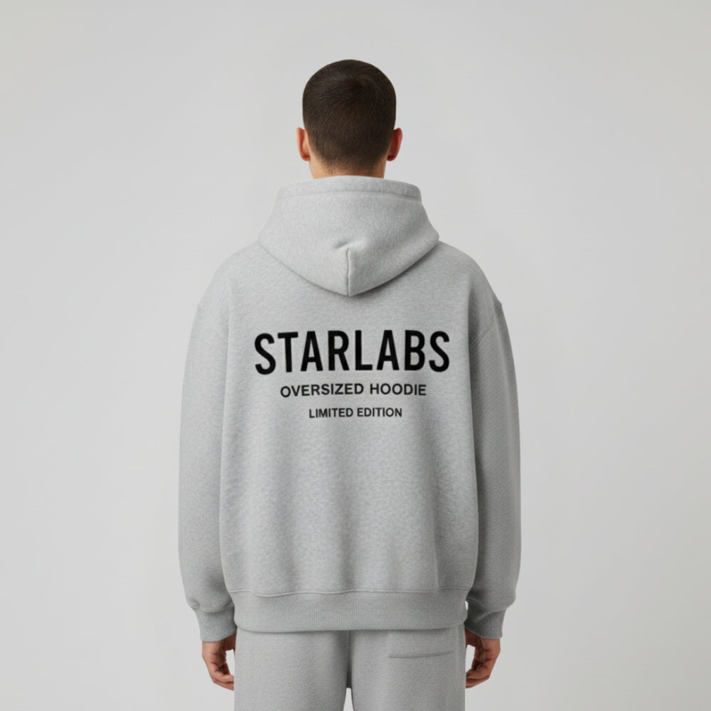 STARLABS OVERSIZED HOODIE GRIS (Sweat à capuche unisexe)