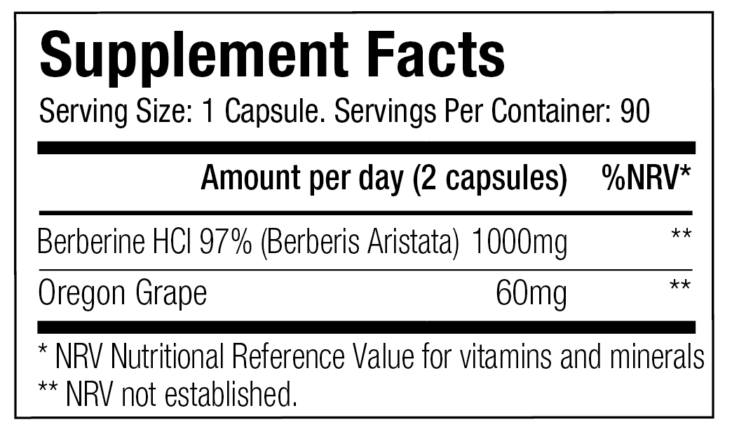 BERBERINE HCL 97% + OREGON GRAPE
